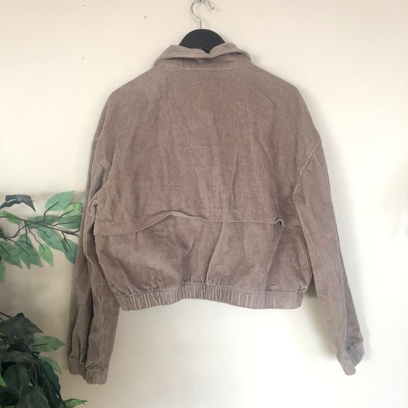UO Cord Cropped Bomber Jacket - Picture 2 of 3